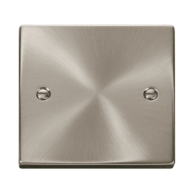 Click Switches and Sockets VPSC060 Decorative 1G Blanking Plate in Satin Chrome