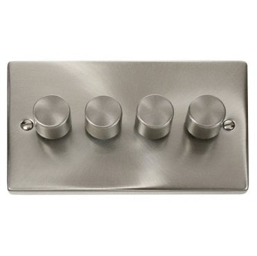 VPSC164 Decorative 4G 100w LED Dimmer Switch in Satin Chrome