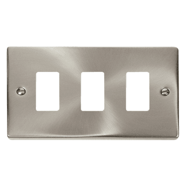 VPSC20403 3G Grid Faceplate in Satin Chrome