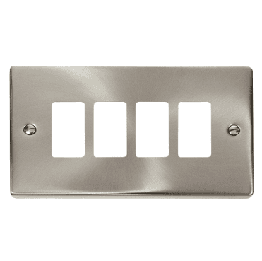 VPSC20404 4G Grid Faceplate in Satin Chrome