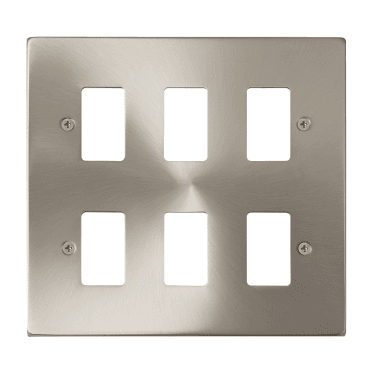 VPSC20506 6G Grid Faceplate in Satin Chrome