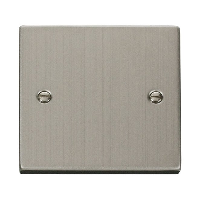Click Switches and Sockets VPSS060 Decorative 1G Blanking Plate in Stainless Steel