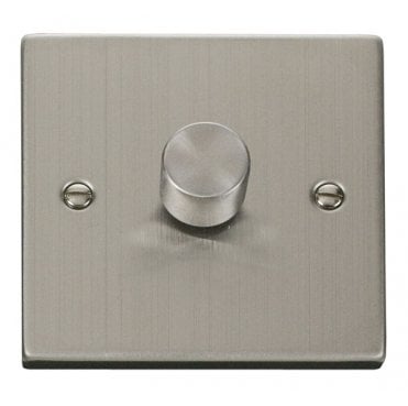 VPSS161 Decorative 1G 100w LED Dimmer Switch in Stainless Steel