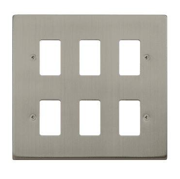 VPSS20506 6G Grid Faceplate in Stainless Steel