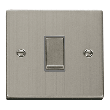VPSS425GY Decorative 1G Intermediate Switch with Grey Insert in Stainless Steel