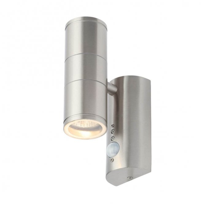 Coast CZ-29319-SST Islay Outdoor IP44 Up Down Wall Light with PIR Sensor in a Stainless Steel Finish