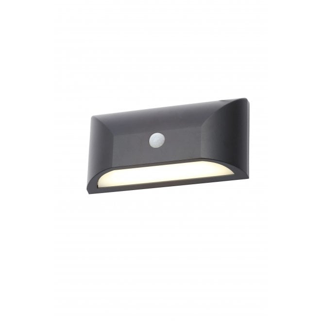 Coast CZ-31747-BLK Poole Outdoor IP55 6.5w LED 4000k (Cool White) Wall Downlight with PIR Sensor in a Black Finish
