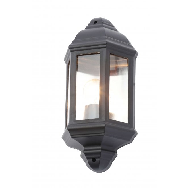 Coast CZ-31748-BLK Athena Outdoor IP44 Half Wall Lantern in a Black Finish