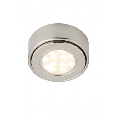 CUL-35860 Ellen Round 1.5w LED CCT Under Cabinet Light in a Satin Nickel Finish