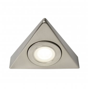 CUL-35861 Faro Triangle 1.5w LED CCT Under Cabinet Light in a Satin Nickel Finish