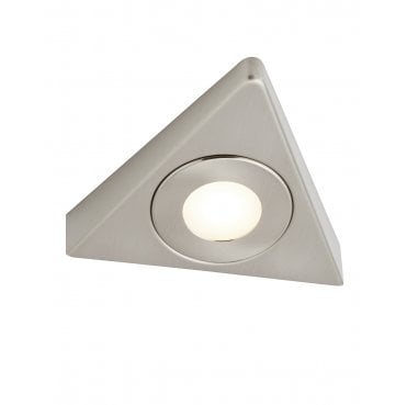 CUL-35865 Ayla Triangle 3w LED CCT Under Cabinet Light in a Satin Nickel Finish