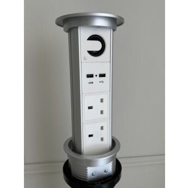 CUL-37800 Pop Up Socket with Bluetooth Speaker (1x 2w) with 2x 4.5w USB Ports