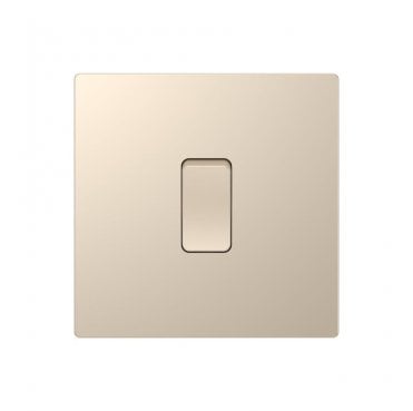 DE003CGS Screwless 1G Intermediate Switch in Champagne Gold