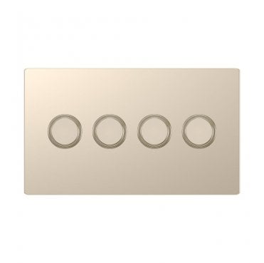 DE038CGS Screwless 4G 2W 250W Intelligent Dimmer in Champagne Gold