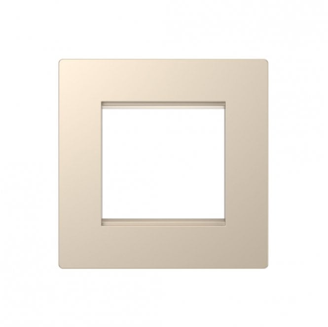 Dekken Switches and Sockets DE402CGS Screwless 2 Module Plate in Champagne Gold