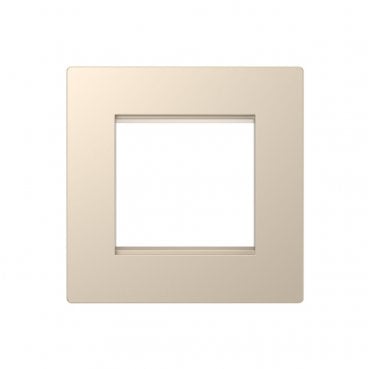 DE402CGS Screwless 2 Module Plate in Champagne Gold