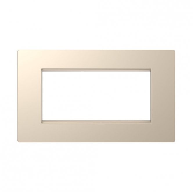 Dekken Switches and Sockets DE403CGS Screwless 4 Module Plate in Champagne Gold