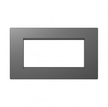 DE403SGS Screwless 4 Module Plate in Shadow Grey