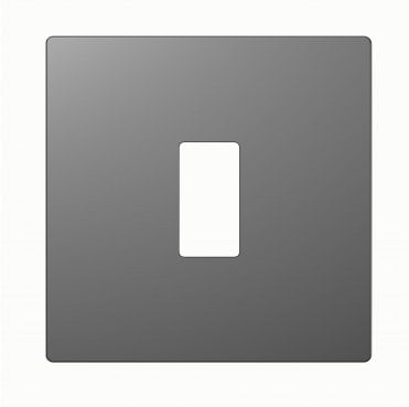 DE404SGS Screwless 1G Grid Faceplate in Shadow Grey