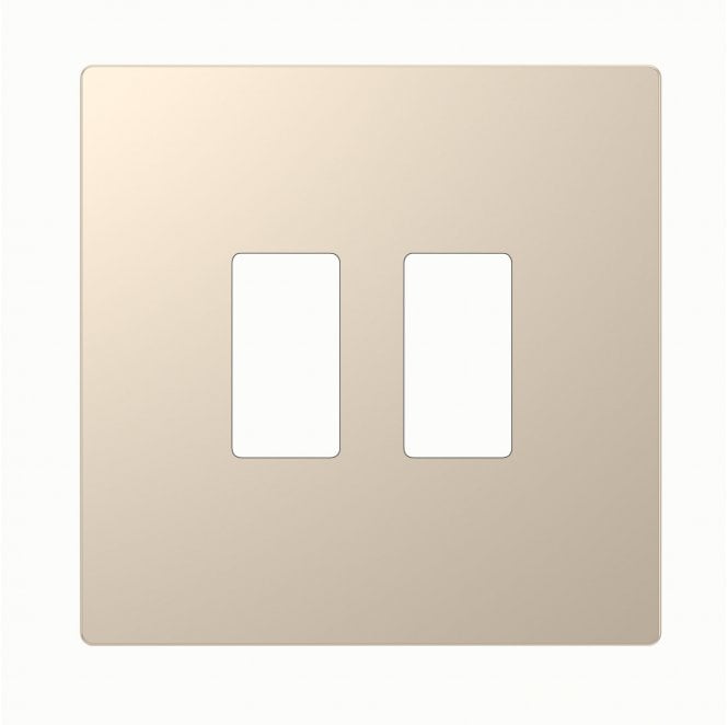Dekken Switches and Sockets DE405CGS Screwless 2G Grid Faceplate in Champagne Gold