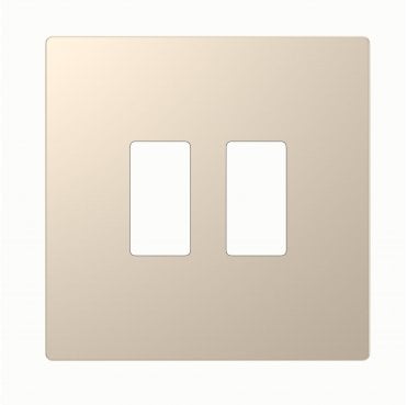 DE405CGS Screwless 2G Grid Faceplate in Champagne Gold