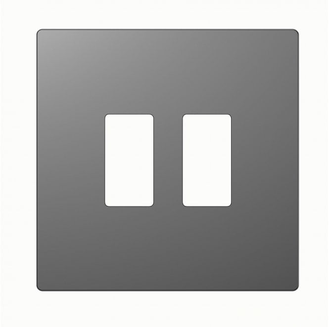 Dekken Switches and Sockets DE405SGS Screwless 2G Grid Faceplate in Shadow Grey