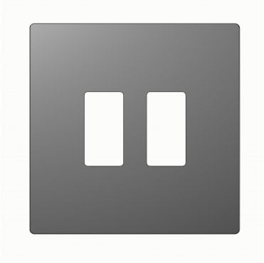 DE405SGS Screwless 2G Grid Faceplate in Shadow Grey