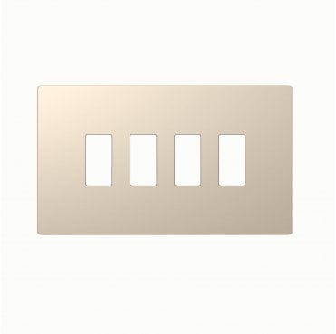 DE407CGS Screwless 4G Grid Faceplate in Champagne Gold