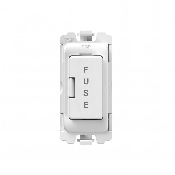 Dekken Switches and Sockets GR067MW Screwless 13A Fuse Holder Module in Matt White