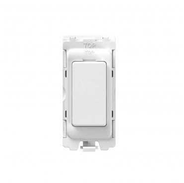GR068MW Screwless Blank Module in Matt White