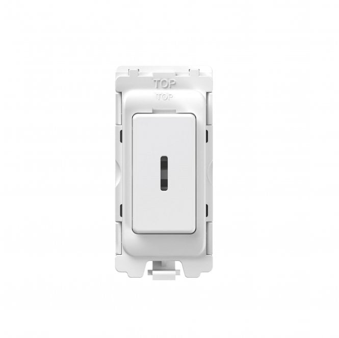 Dekken Switches and Sockets GR073MW Screwless 20A Single Pole Key Switch Module