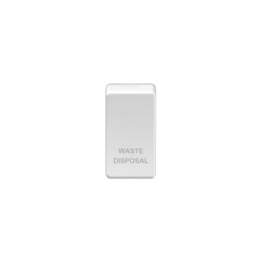 GRWDMW Switch Cover Marked "WASTE DISPOSAL" in Matt White