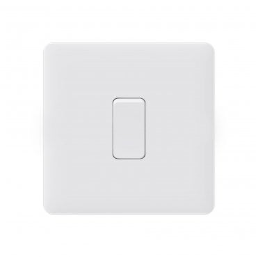 SL002MW Screwless 1G 2W Switch in Matt White