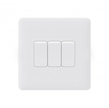 SL005MW Screwless 3G 2W Switch in Matt White