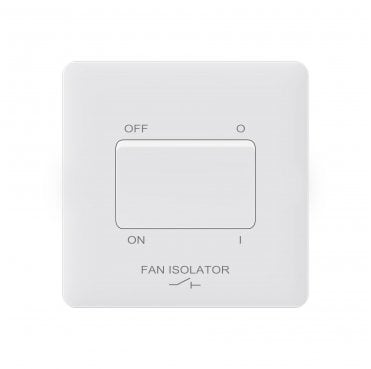 SL017MW Screwless 3 Pole Fan Isolator Switch in Matt White