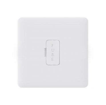 SL021MW Screwless 13A Fused Spur in Matt White