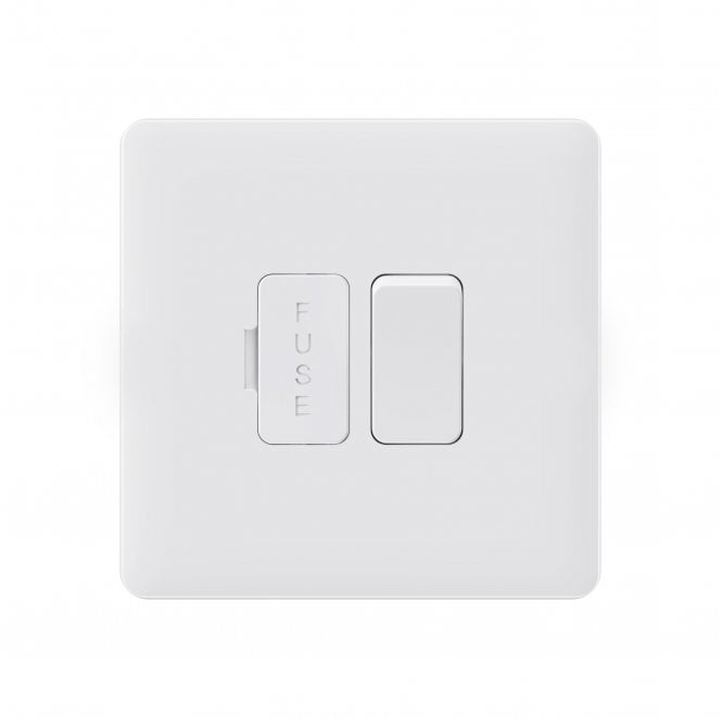 Dekken Switches and Sockets SL022MW Screwless 13A Switched Fused Spur in Matt White