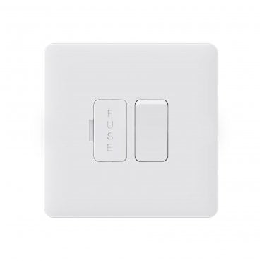 SL022MW Screwless 13A Switched Fused Spur in Matt White