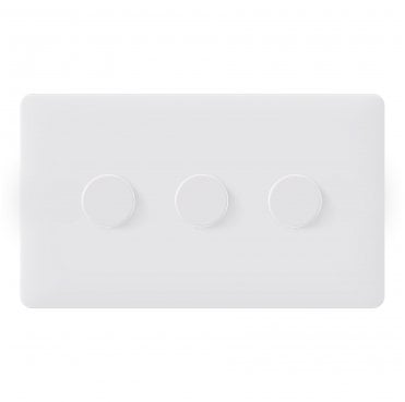 SL037MW Screwless 3G 2W 250W Intelligent Dimmer in Matt White