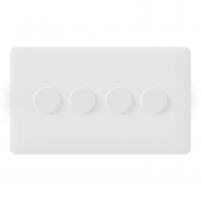 Dekken Switches and Sockets SL038MW Screwless 4G 2W 250W Intelligent Dimmer in Matt White
