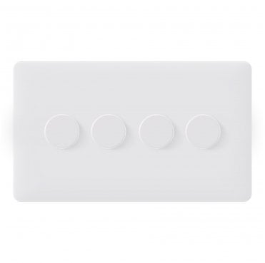 SL038MW Screwless 4G 2W 250W Intelligent Dimmer in Matt White