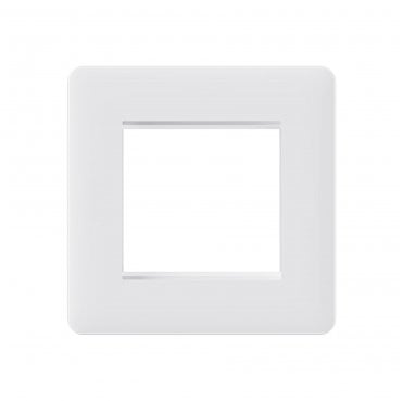 SL402MW Screwless 2 Module Plate in Matt White