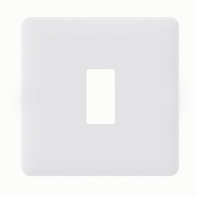 Dekken Switches and Sockets SL404MW Screwless 1G Grid Faceplate in Matt White
