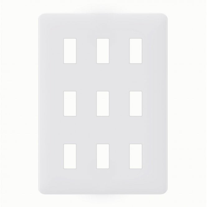 Dekken Switches and Sockets SL410MW Screwless 9G Grid Faceplate in Matt White