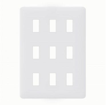 SL410MW Screwless 9G Grid Faceplate in Matt White