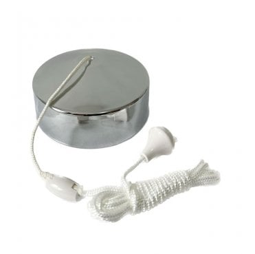 057PC 10a 2 Way Pull Cord Switch in Polished Chrome
