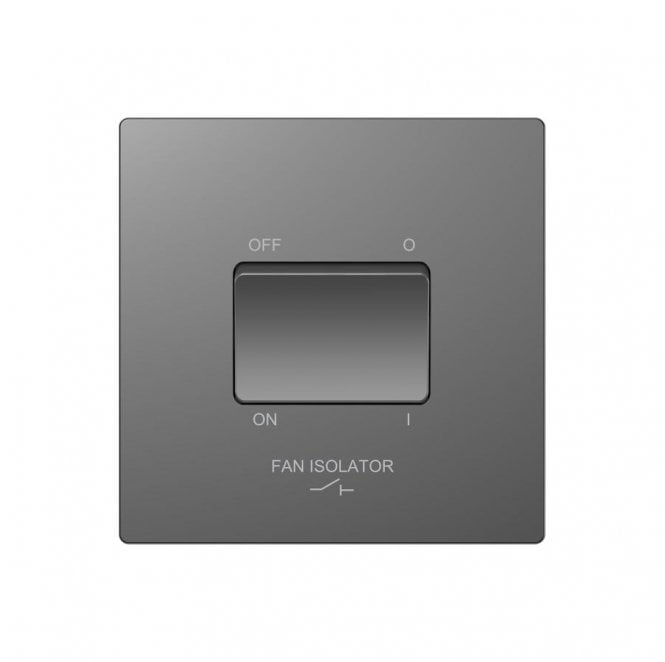 Dekken Switches and Sockets DE017SGS Screwless 3 Pole Fan Isolator Switch in Shadow Grey