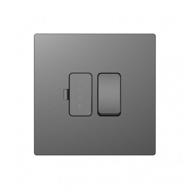 Dekken Switches and Sockets DE022SGS Screwless 13A Switched Fused Spur in Shadow Grey