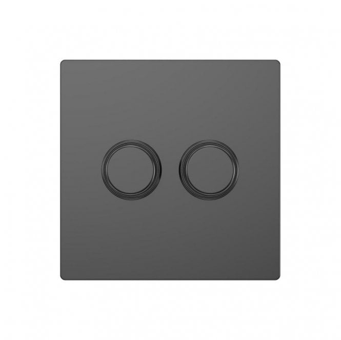 Dekken Switches and Sockets DE036SGS Screwless 2G 2W 250W Intelligent Dimmer in Shadow Grey