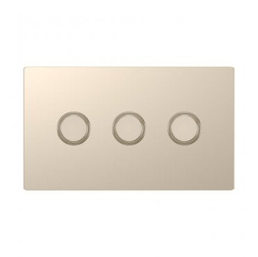 DE037CGS Screwless 3G 2W 250W Intelligent Dimmer in Champagne Gold